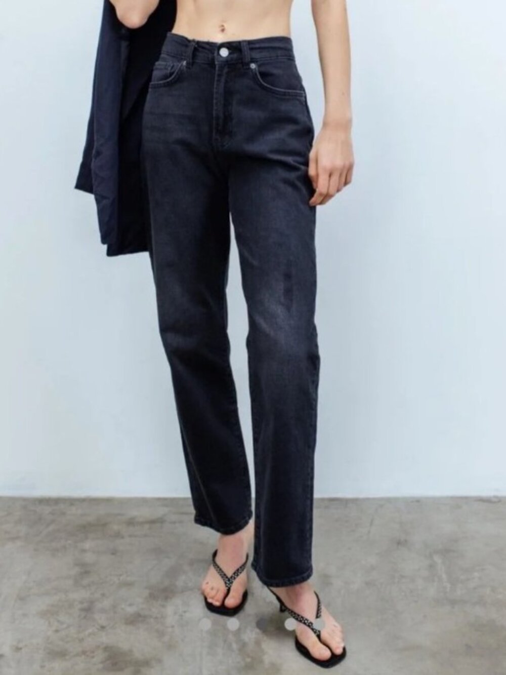 BDG Urban Outfitters Cowboy High Rise Straight Leg Jeans 26 Black 90s Grunge